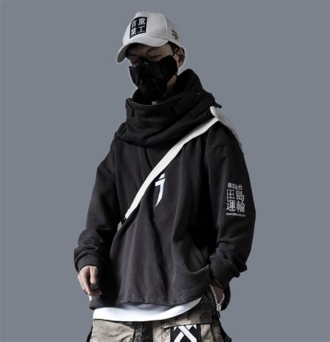 niepce streetwear hoodie japanese kanji pullover i tech embroidery urban sweater ebay