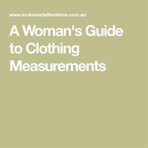 A Womans Guide To Clothing Measurements Measurements Women Clothes