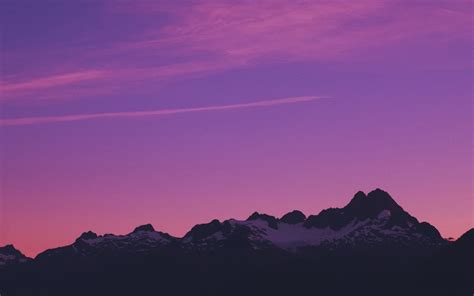 Download Horizon Mountains Pink Sky Sunset 1920x1200 Wallpaper 16