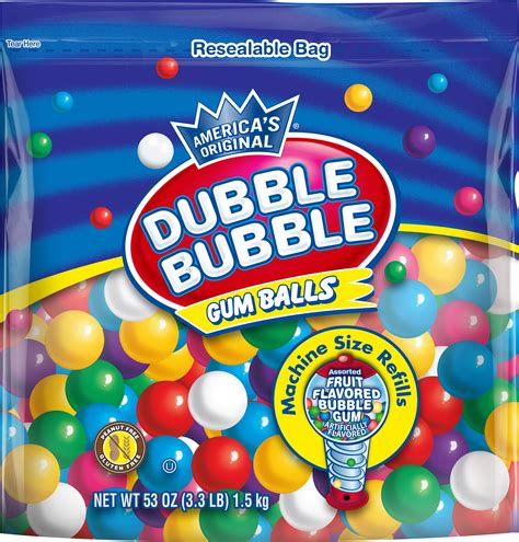 Dubble Bubble Gum Balls Assorted Fruit Flavors 53 Oz
