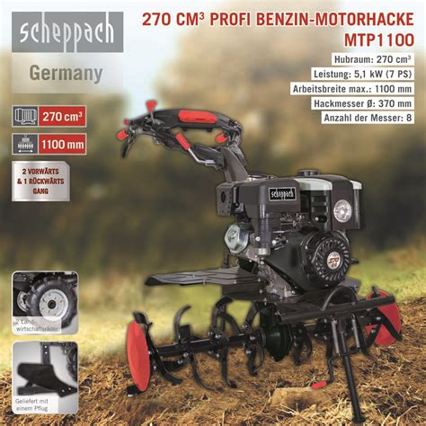 Scheppach Benzin Motorhacke MTP1100 Norma24