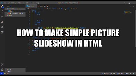 How To Make Simple Picture Slideshow In Html Youtube