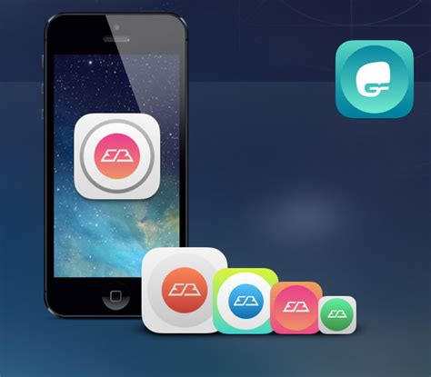 2) customize the background * choose from various shapes from round to hexagon. 20 Useful iOS Icon & App Template Resources