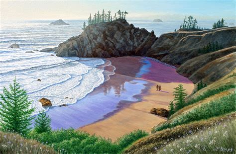 Oregon Coast Little Cove Painting By Paul Krapf