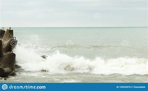 Seashore Before Storm Near Coastline Stock Photo Image Of Nature
