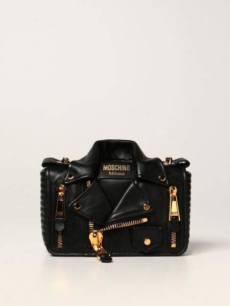 Moschino Couture Biker Bag In Nappa Leather Black Moschino Couture