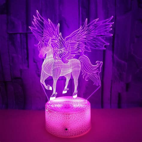 Wholesale Colorful 3d Night Light Unicorn With Remote Control