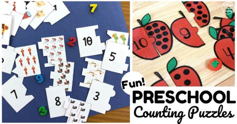 Fun Preschool Counting Puzzles For Early Learners Look Were Learning