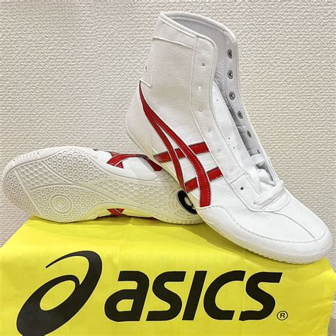 Asics Wrestling Boxing Shoes 1083a001 Ex Eo Twr900 White Red Silver Ebay