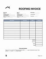 Roofing Invoice Photos