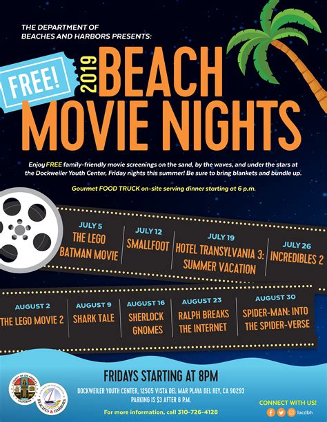 Beach Movie Nights Beaches And Harbors