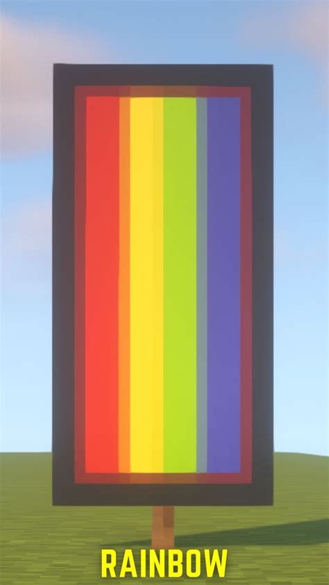 Rainbow 🌈 🏳️‍🌈 Banner Design In 2023 Minecraft Banner Designs