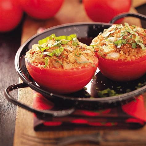 Herb Topped Stuffed Tomatoes Recipe Taste Of Home