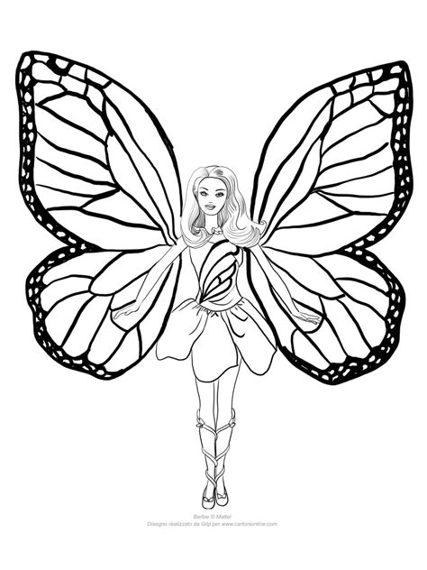 Barbie coloring pages for kids. Barbie Fairy coloring pages. Download and print Barbie ...