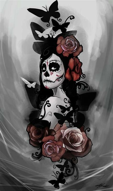 Pin By Shea Martin On Art Tattoo Sugar Skull Art Sugar Skull Girl