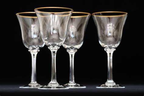 Lenox Crystal Water Glasses Lenox Crystal Wine Goblets Lenox Hayworth Gold Trim Crystal