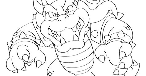 Desenho Para Colorir E Imprimir Bowser Super Mario