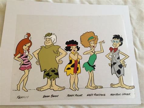 Hanna Barbera Production Model Cel From The Pebbles And Bam Bam Show