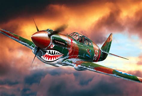 Flying Tiger Curtiss P 40 Warhawk Wwii Fighter Planes Airplane Art