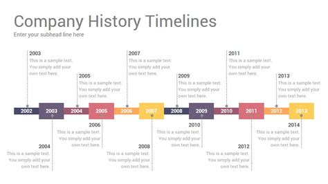 Company History Timelines Keynote Template Slidesalad