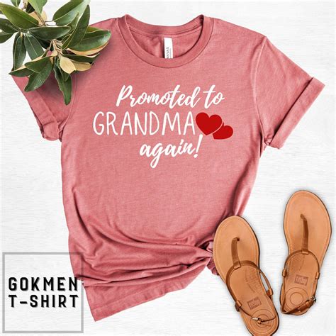 Promoted To Grandma Again Shirt Grandma Again Shirt Nana To Etsy