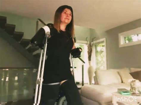 Quad Amputee Quad Amputee Using Crutches