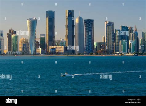 Modern Skylineal Bidda Tower Palm Towers Burj Qatar And Tornado