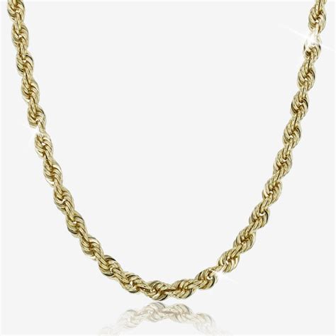 9ct Gold And Silver Bonded 30 Rope Chain Warren James