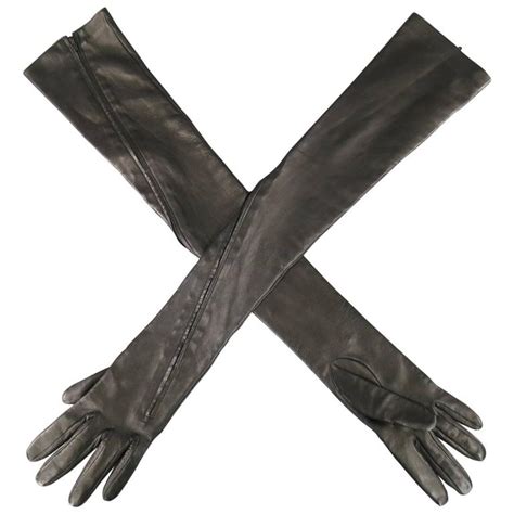 Yohji Yamamoto Black Leather Zip Up Elbow Length Opera Gloves At Stdibs Yohji Yamamoto Gloves