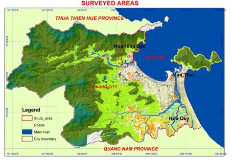 Map Of Da Nang City And The Study Wards Source ISET International