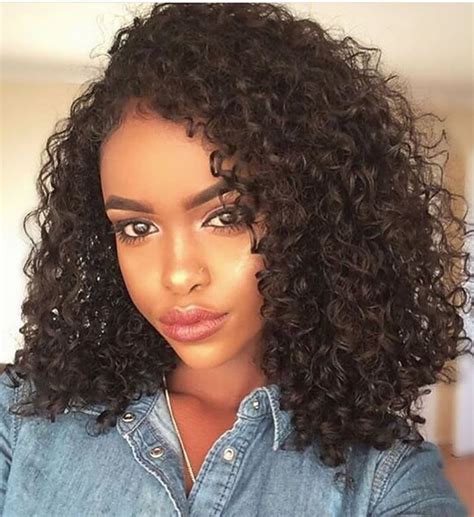 Here, the black woman can use the yaki hair mostly because it looks like their natural hair. Black Women Medium Lenght Curly Hairstyles 2018-2019
