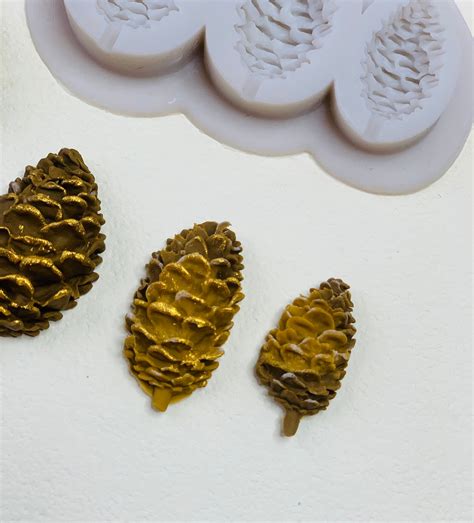 Pinecone Silicone Mold 3 Different Sizes Pinecones Mold Etsy