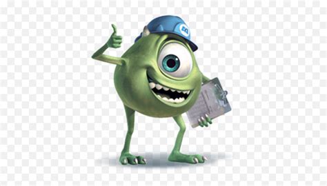 Mike Wazowski From Monsters Incorporated Wears A Hard Hat Mike