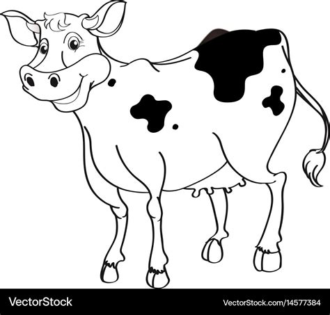 Animal Outline For Cow Royalty Free Vector Image