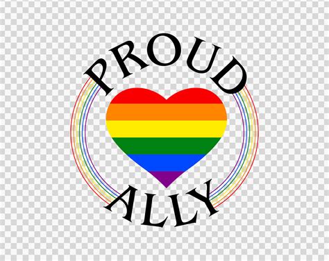 Proud Ally Svg Gay Pride Cut Files Fun Straight Ally Gay Etsy Uk