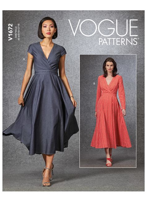 V1672 Misses Dress Vogue Patterns In 2020 Vogue Sewing Patterns