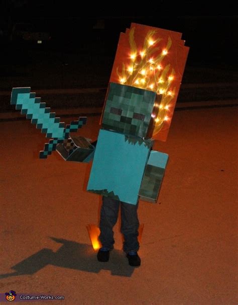 Minecraft Zombie On Fire Costume How To Tutorial