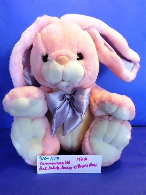 Commonwealth Pink And White Bunnyrabbit With Purple Bow310 1117