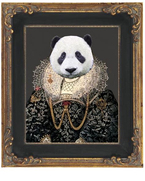 Aristocrat Panda Art Print 8 X 10 Dictionary Page Panda Bear In Tudor