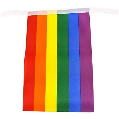 5m 20pcs Rainbow Flag Strings Colorful Rainbow Peace Flags Banner Lgbt Pride Lgbt Flag Lesbian