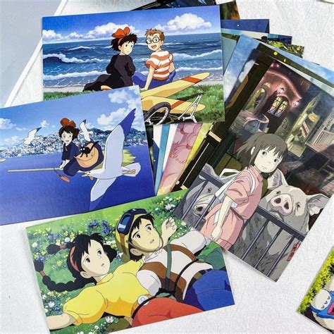 Studio Ghibli Postcards Miyazaki Hayao Greeting Cards Birthday Etsy