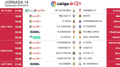 Horarios Y Dónde Ver En Tv Todos Los Partidos De Segunda División De La