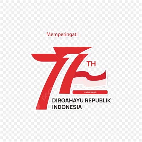 Gambar Logo Hut Ri Ke 77 Dirgahayu Republik Indonésia 2022 Com Merah