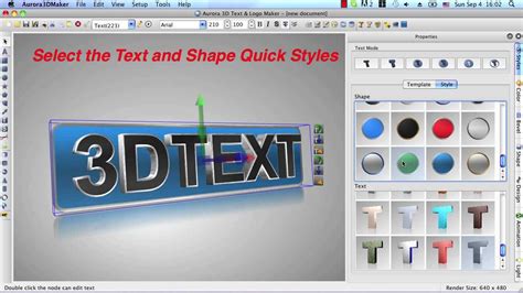 Aurora 3d Maker For Mac Create 3d Text Logo Title