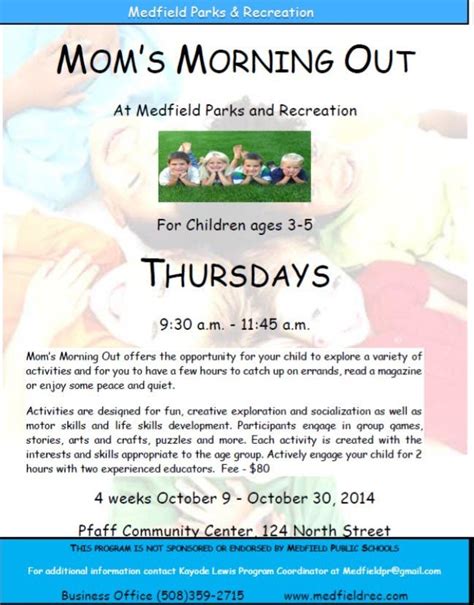 Mpr Presents Moms Morning Out New Class Beginning Thursday 109