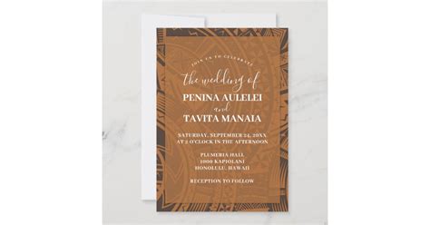 Urbannesian Samoan Tutuila Invitation Zazzle