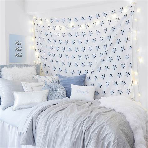 Silver Scarlett Comforter And Sham Set College Dorm Room Decor Blue