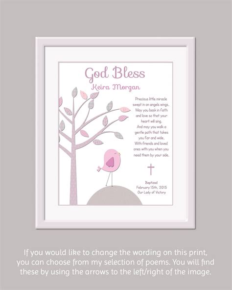 This listing is for (1) one custom designed bib. Baby Girl Baptism Gift Baby Christening Gift Baptism