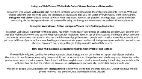 For using these instagram profile viewer applications, you just require the url or username of the. Instagram Web Viewer - YouTube