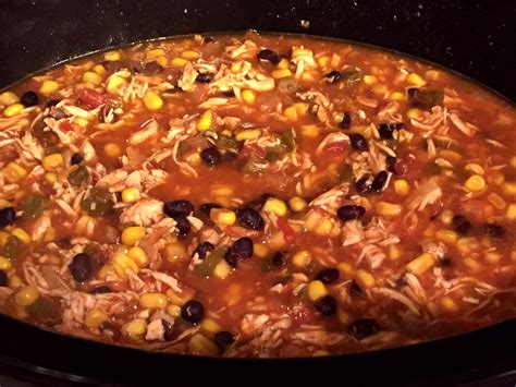 Combine all the ingredients except tortilla strips in the crock pot. Easy Mexican Chicken Tortilla Soup Crock-Pot 5-Ingredient ...